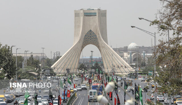 خیزش گرد و خاک در برخی نقاط تهرانرگبار و رعد و برق در نیمه شمالی